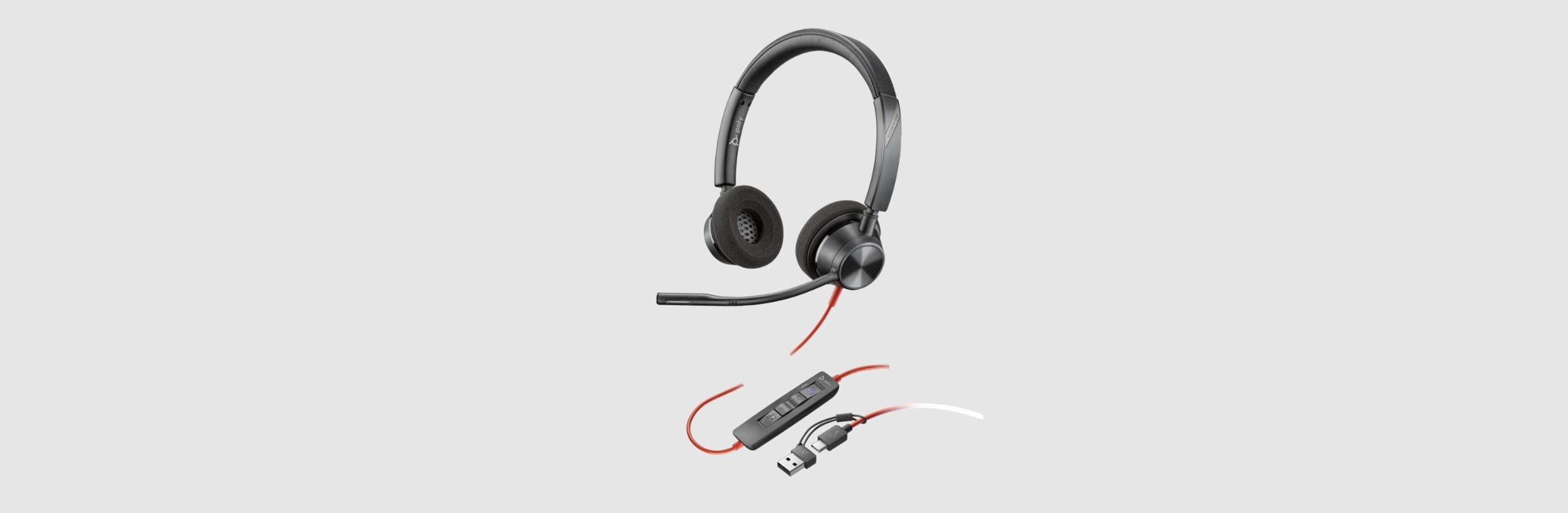 Poly Blackwire 3300 Series - Corded USB Headset