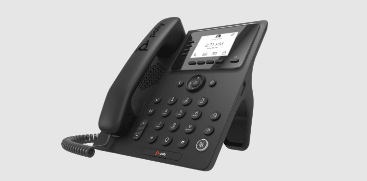 Poly CCX 350 entry level IP desk phone with handset