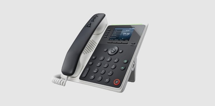 Poly Edge E220 desk phone with handset​