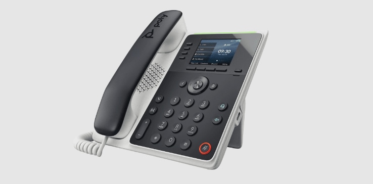 Poly Edge E220 IP desk phone with handset