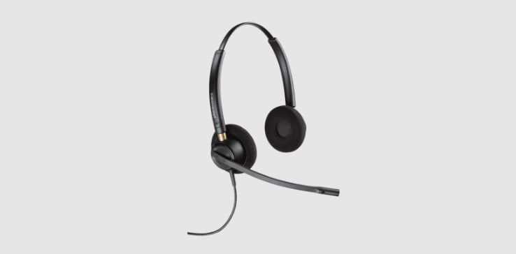  Poly EncorePro 520 call center headset for customer service agents.