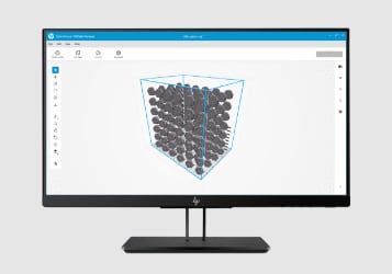 View of front facing monitor with HP SmartStream 3D Build Manager