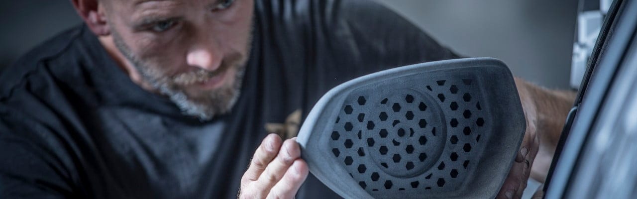 3d printed side mirror of a Cupra Léon racing car