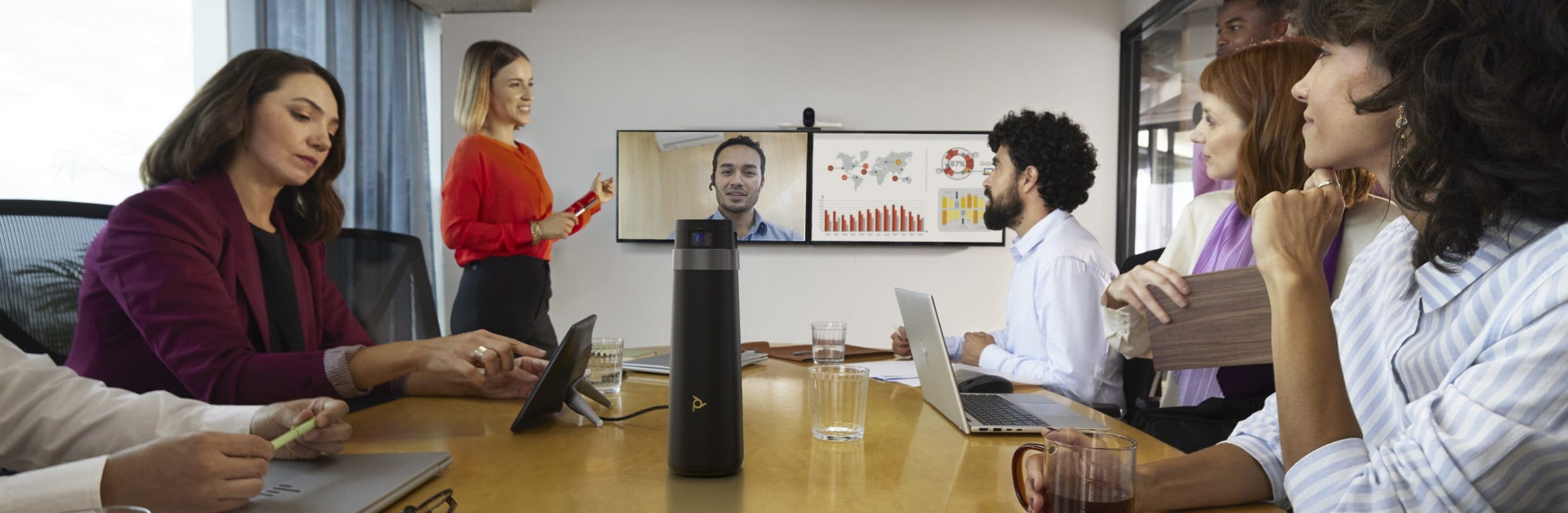 Poly Studio E70 web camera for large conference rooms