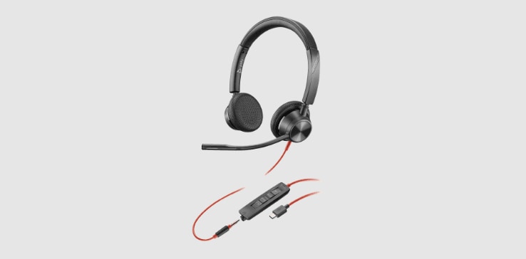 Poly Blackwire 3325 Zoom certified USB-C headset