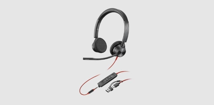 Poly Blackwire 3325 Microsoft Teams certified USB-C headset 