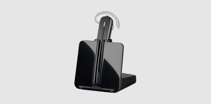 Poly CS540 DECT wireless mono headset on base stand