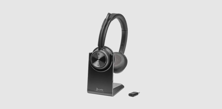 Poly Savi 7320 noise cancelling stereo wireless office headset