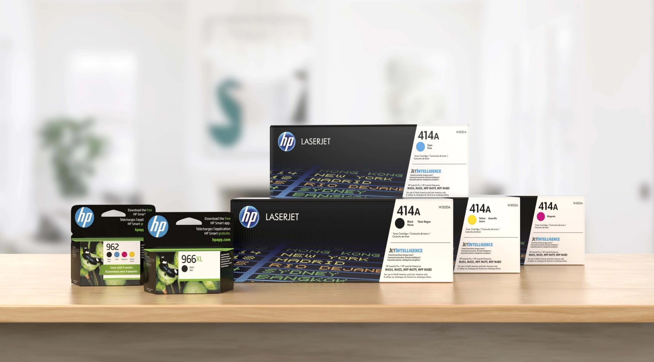 Original HP Ink and Toner packages