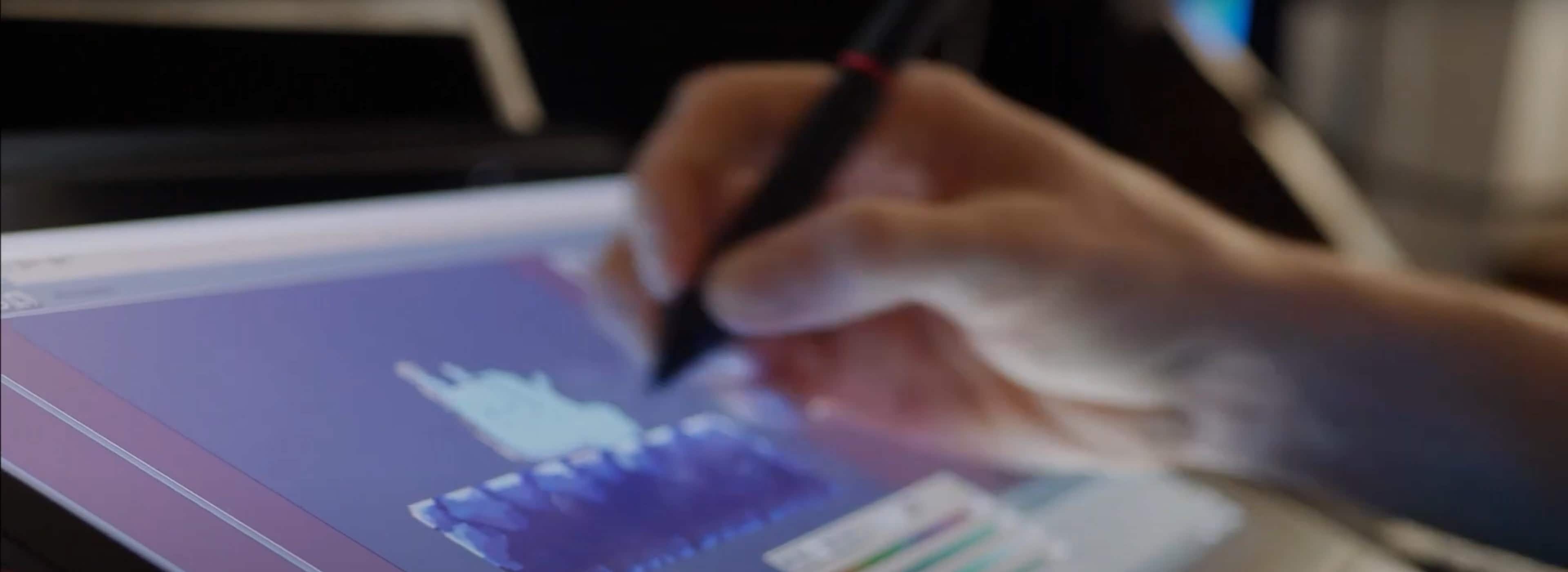 Video frame grab of stylus and tablet