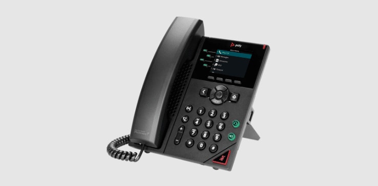 Poly VVX 250 desk phone with handset