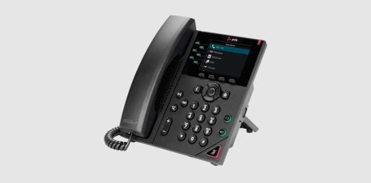 Poly VVX 350 desk phone with handset