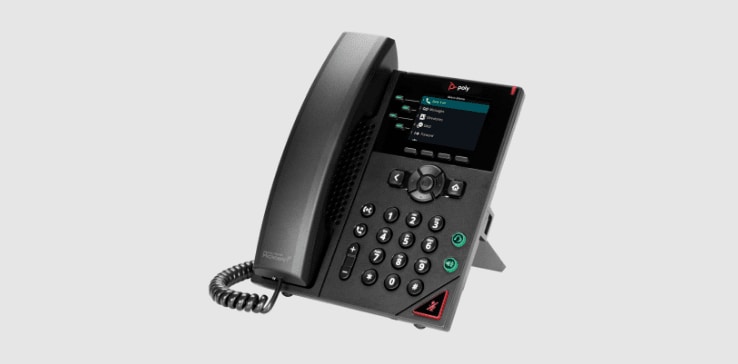 Poly VVX 250 desk phone with handset