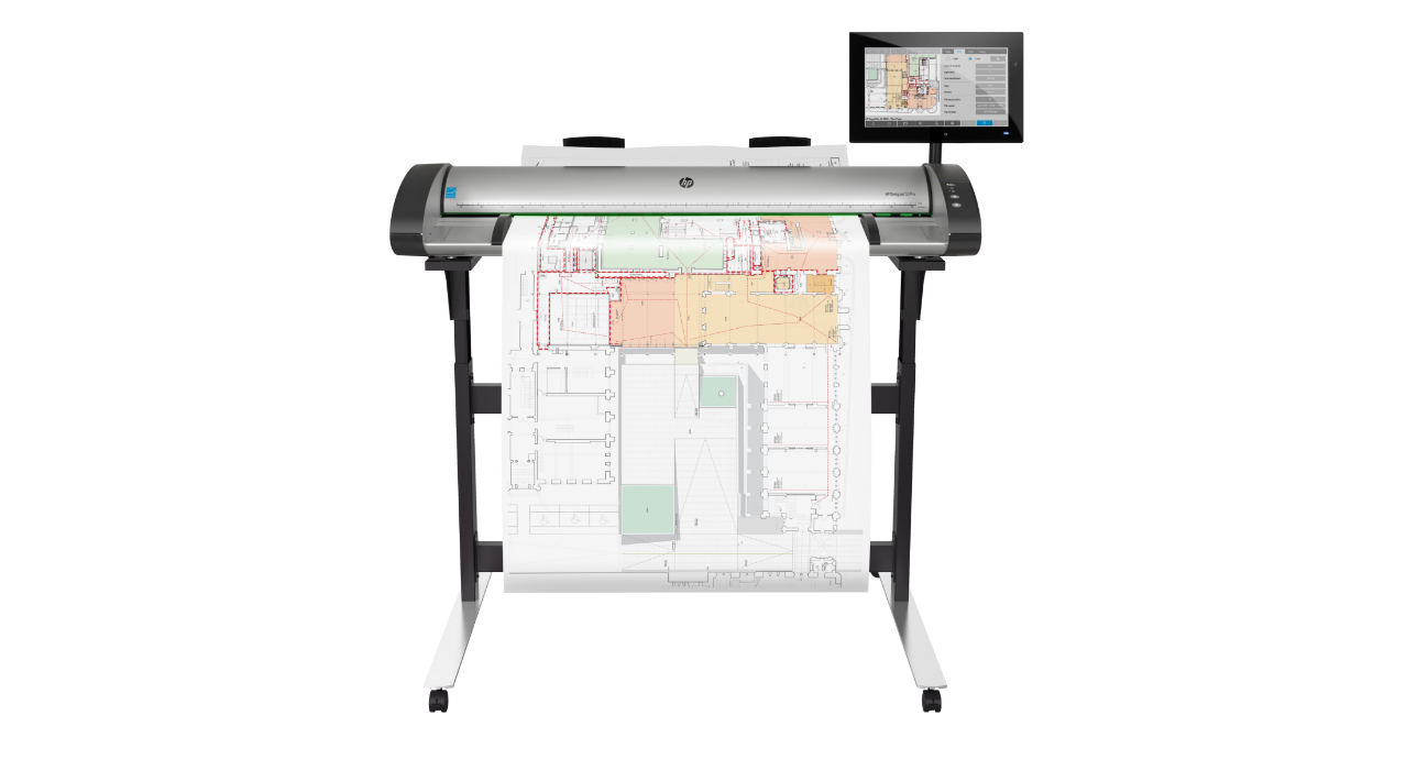 Front view of the HP SD Pro 2 44-in scanner