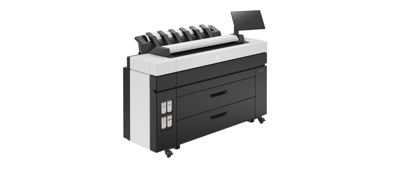 Side view of the HP DesignJet XL 3800 multifunction printer