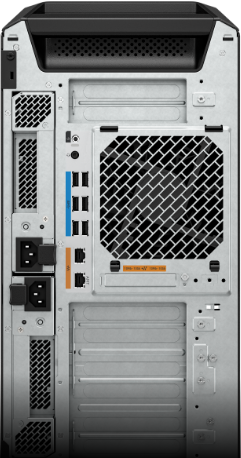 Z8 Fury workstation rear view showing available ports