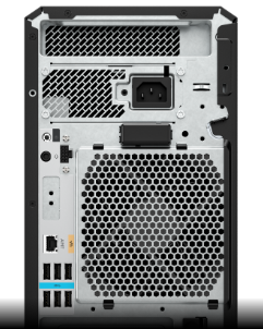 Z4 G5 workstation rear view showing available ports